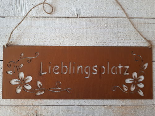 Metallschild "Lieblingsplatz"